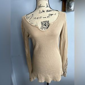 T party waffle knit thermal boho‎ chick